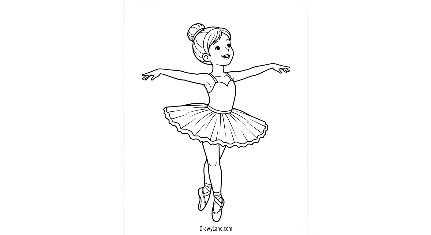 Free Printable Ballet Dancer Coloring Pages cute princess ballerina coloring page printable