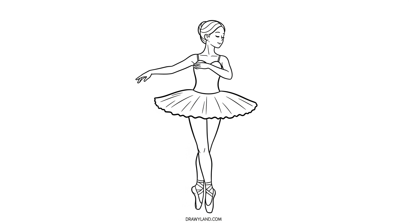 Free Printable Ballet Dancer Coloring Pages ballet dancer coloring sheet with pointe shoes