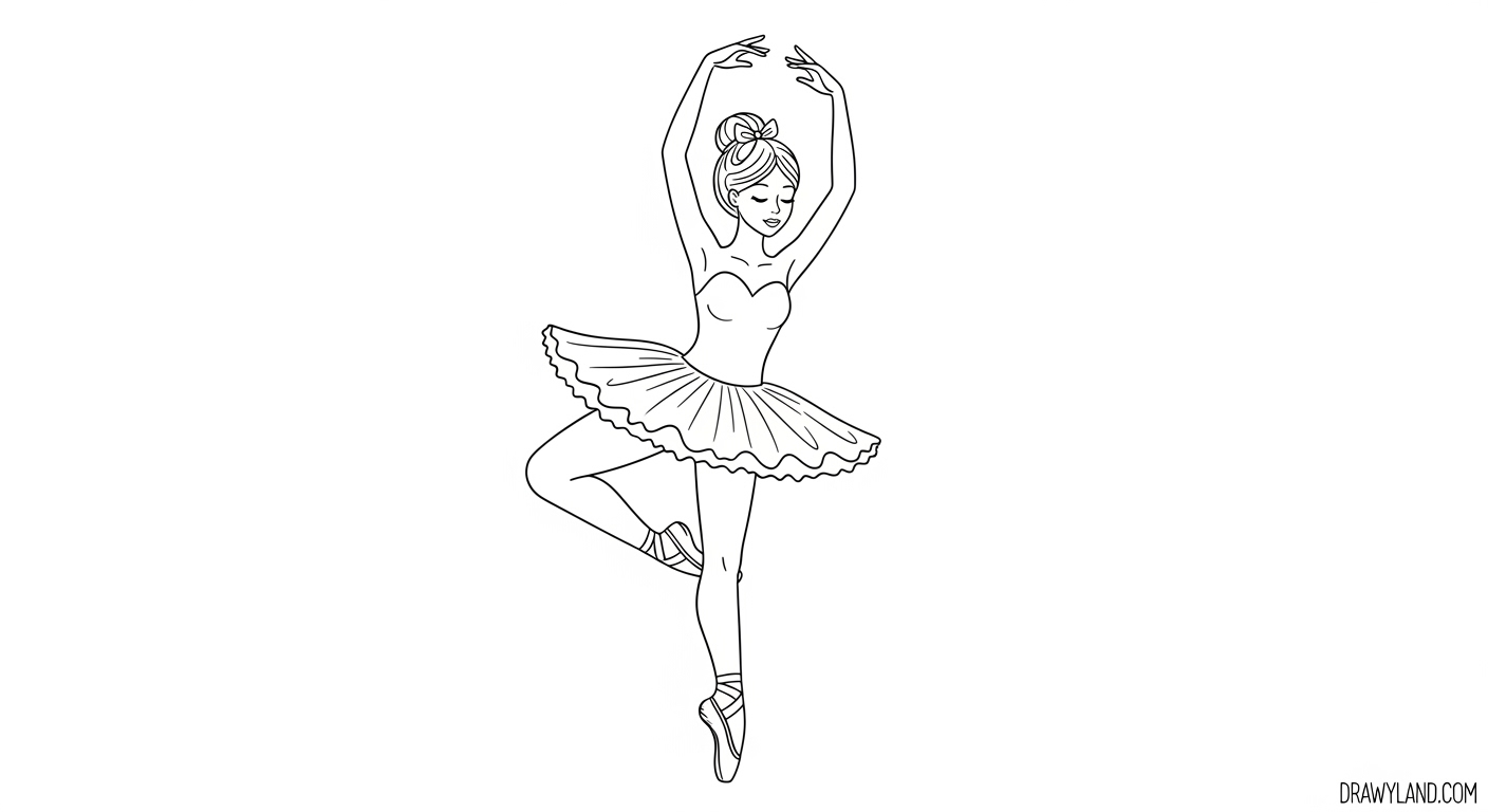 Free Printable Ballet Dancer Coloring Pages graceful coloring pages ballet dancer