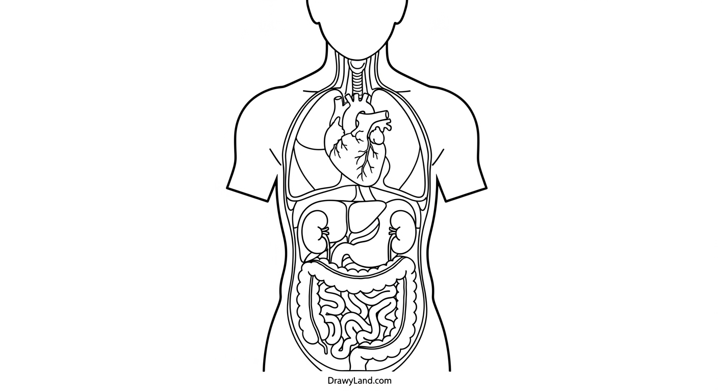 Free Printable Body Coloring Pages for Little Learners internal organs coloring pages body worksheet