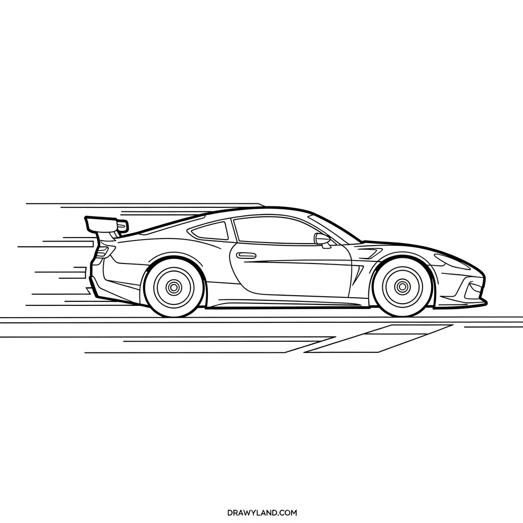 brave fire truck coloring page with cool cars