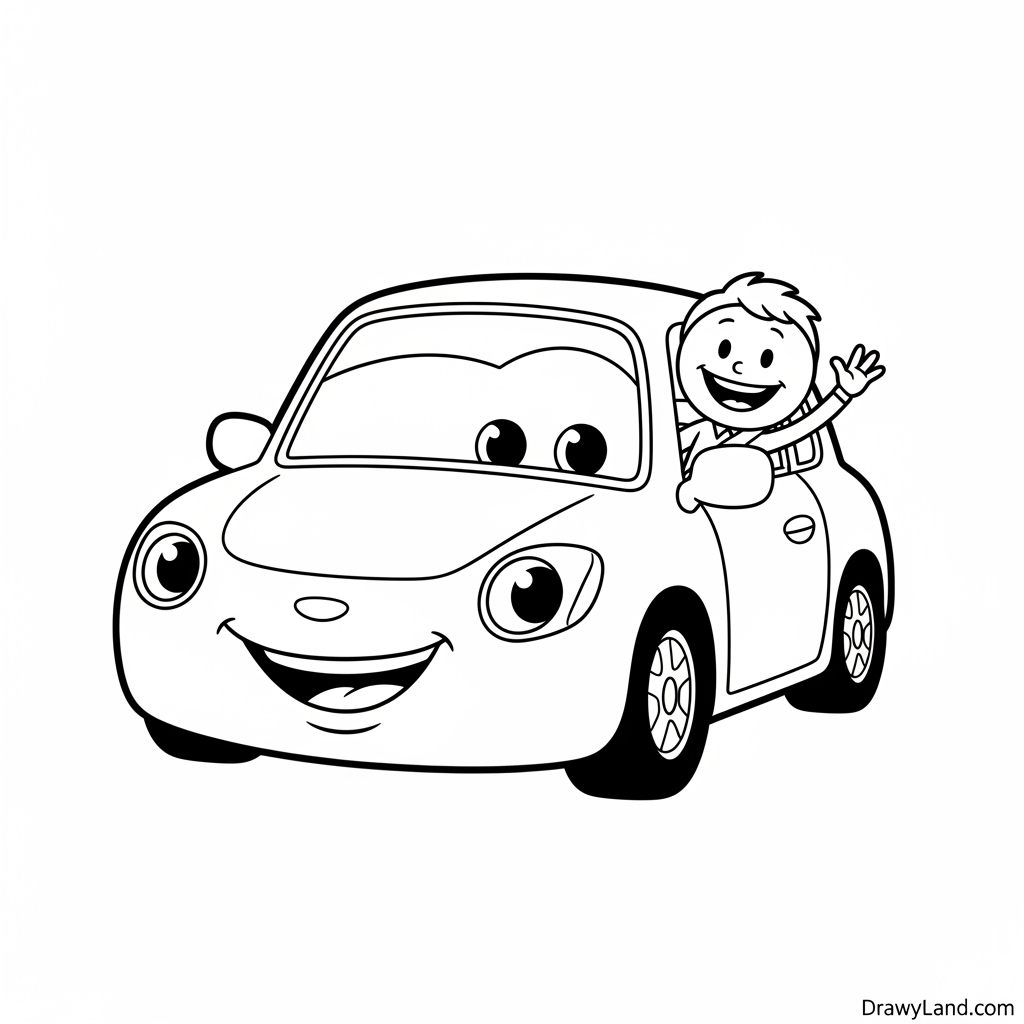 child coloring a page with cool cars