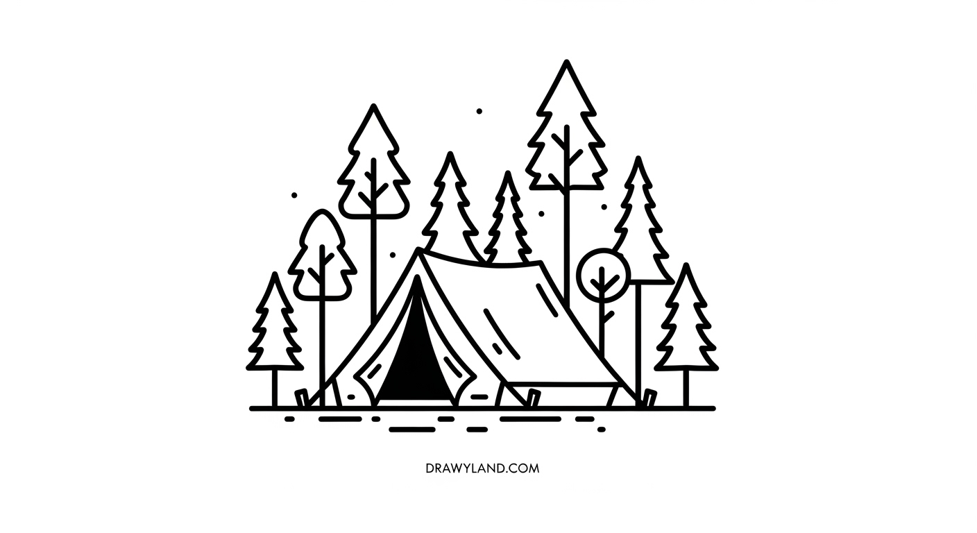 Free Printable Coloring Pages for Camping Adventures A friendly squirrel on a camping adventure coloring page printable