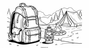 coloring pages for camping 7