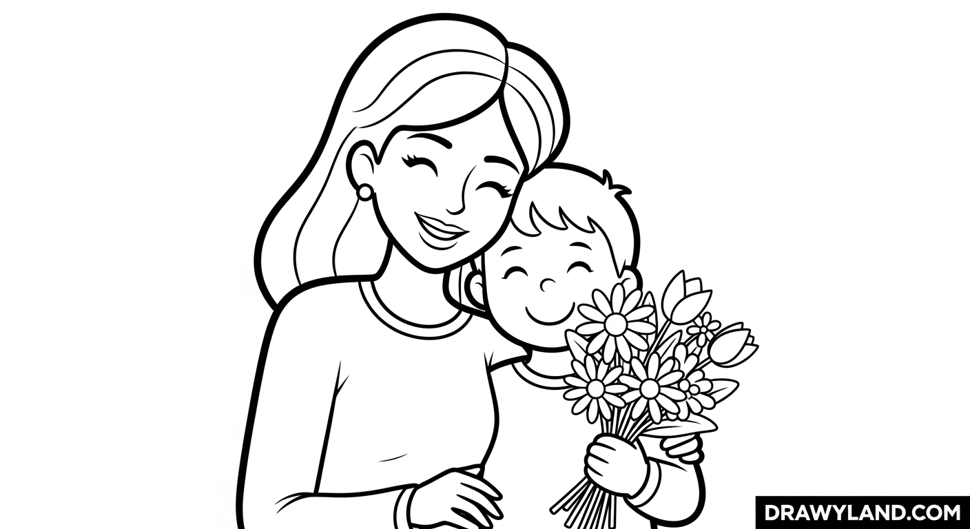 Free Printable Coloring Pages for Mother's Day coloring pages for mothers day 1