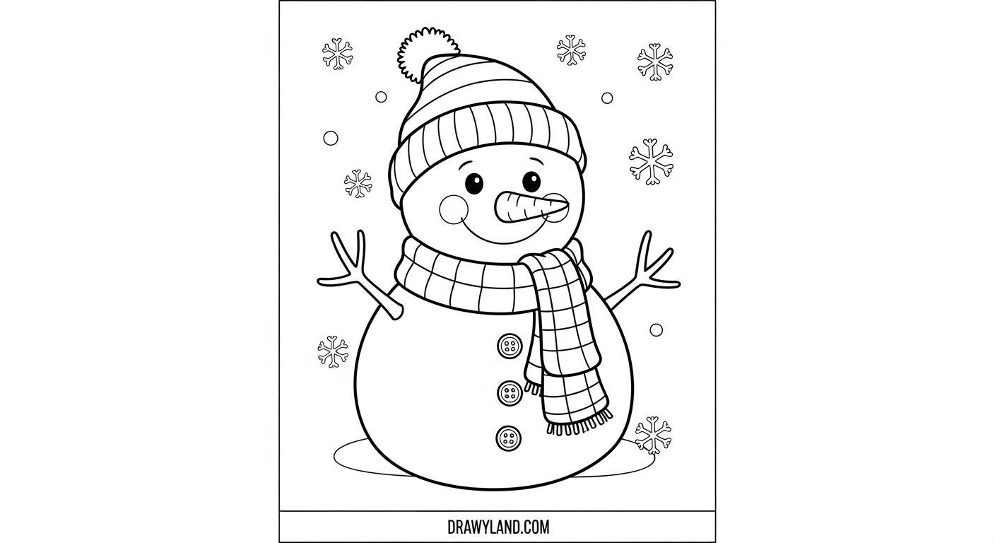 Free Printable Seasons Coloring Pages for Kids A winter wonderland snowman coloring page for seasons