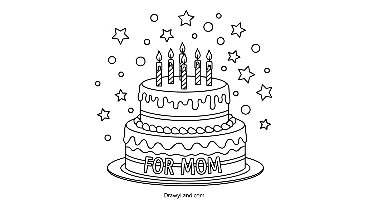 Free Printable I Love You Mom Coloring Pages Cute heart with i love you mom coloring page design
