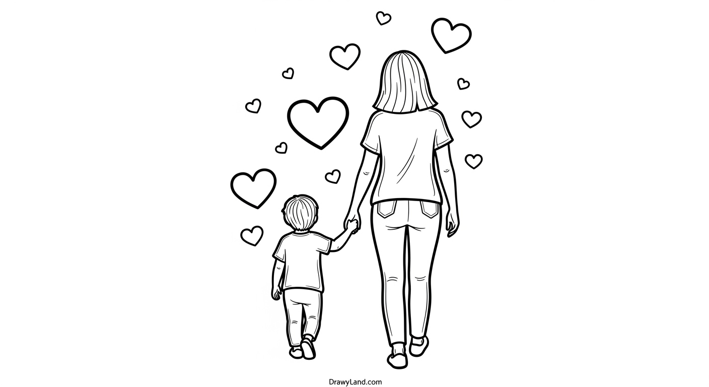 Free Printable I Love You Mom Coloring Pages Easy coloring pages I love you mom for toddlers