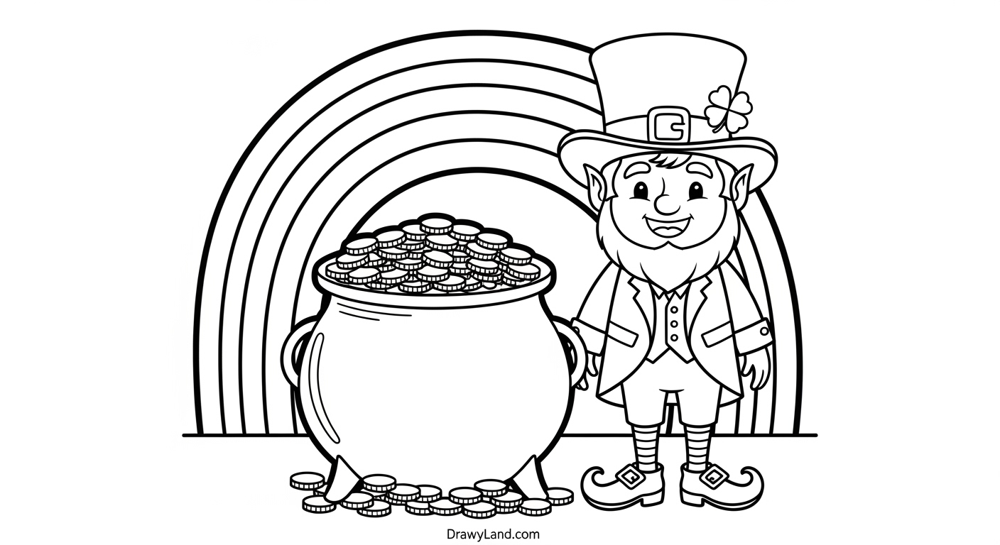 Free Printable Coloring Pages of a Leprechaun Fun St. Patrick's Day leprechaun pictures to color