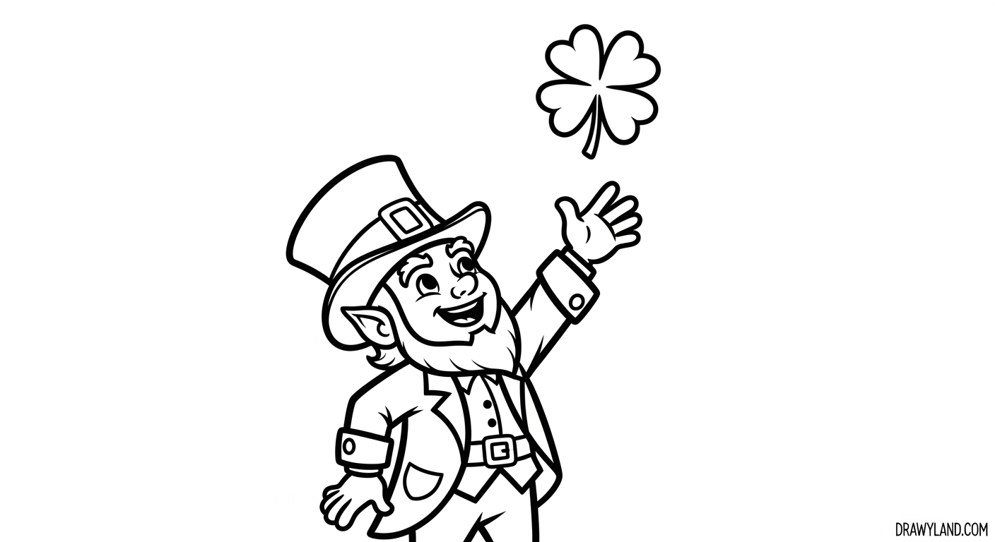 Free Printable Coloring Pages of a Leprechaun Leprechaun coloring page for kids with lucky charms