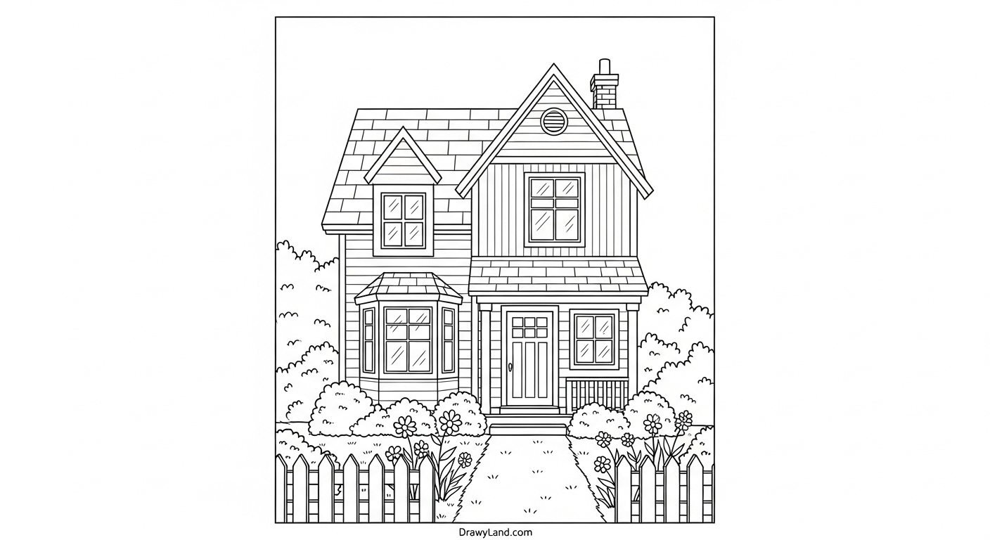 Free Printable Coloring Pages of Homes farmhouse and barn coloring pages of homes