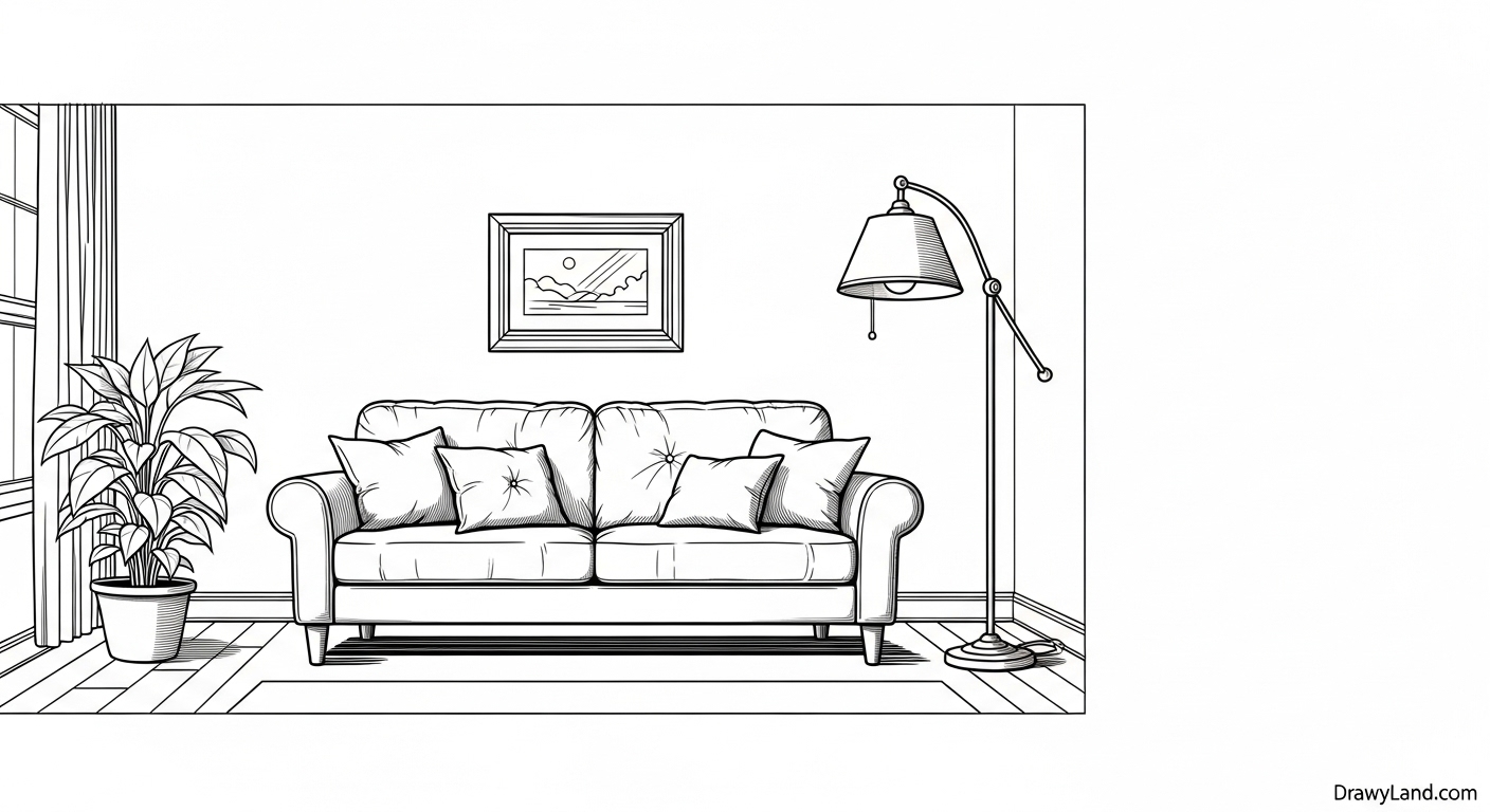 Free Printable Coloring Pages of Homes two-story house coloring page for kids