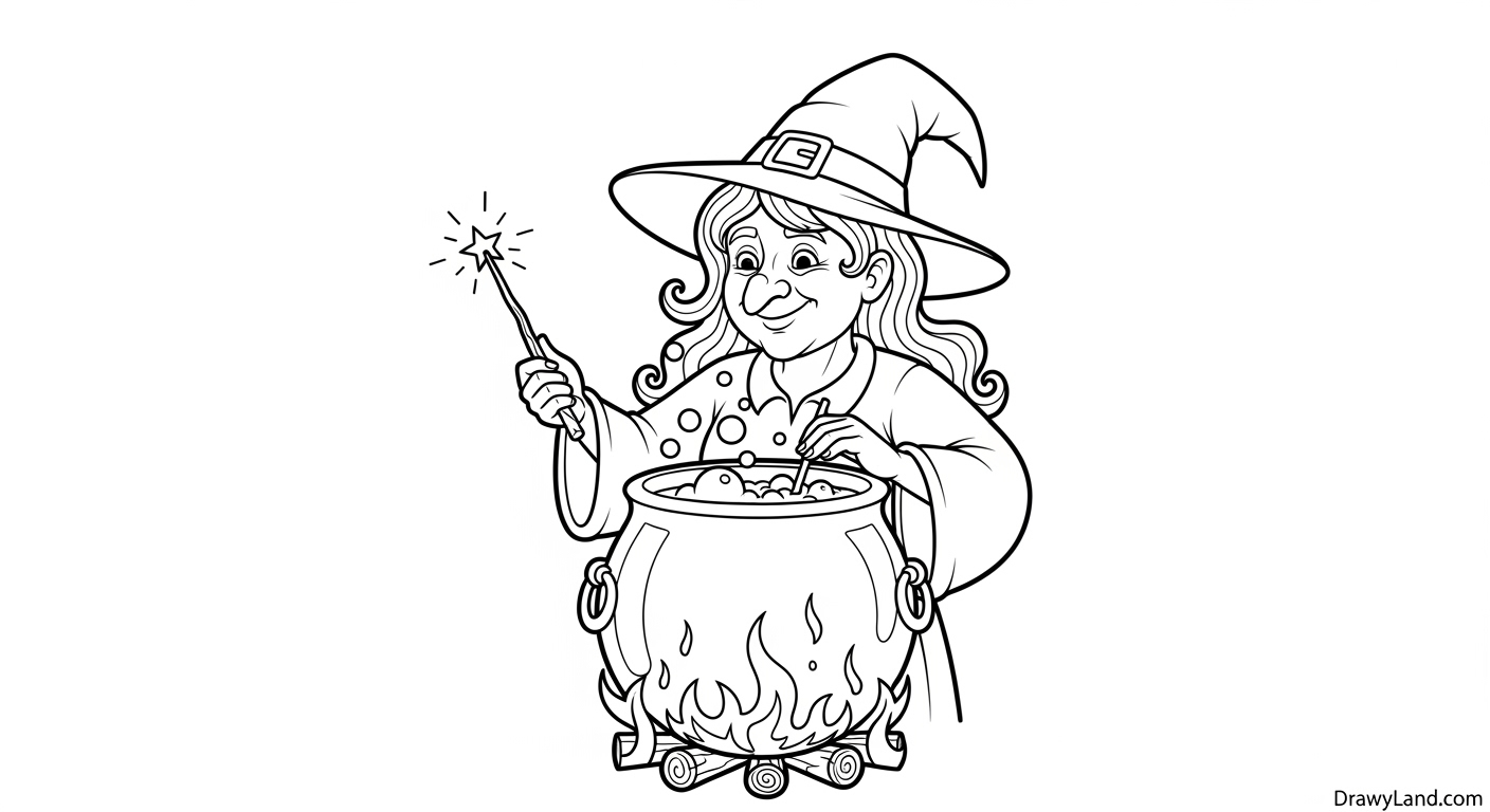 Free Printable Coloring Pages of Witches coloring pages of witches 7