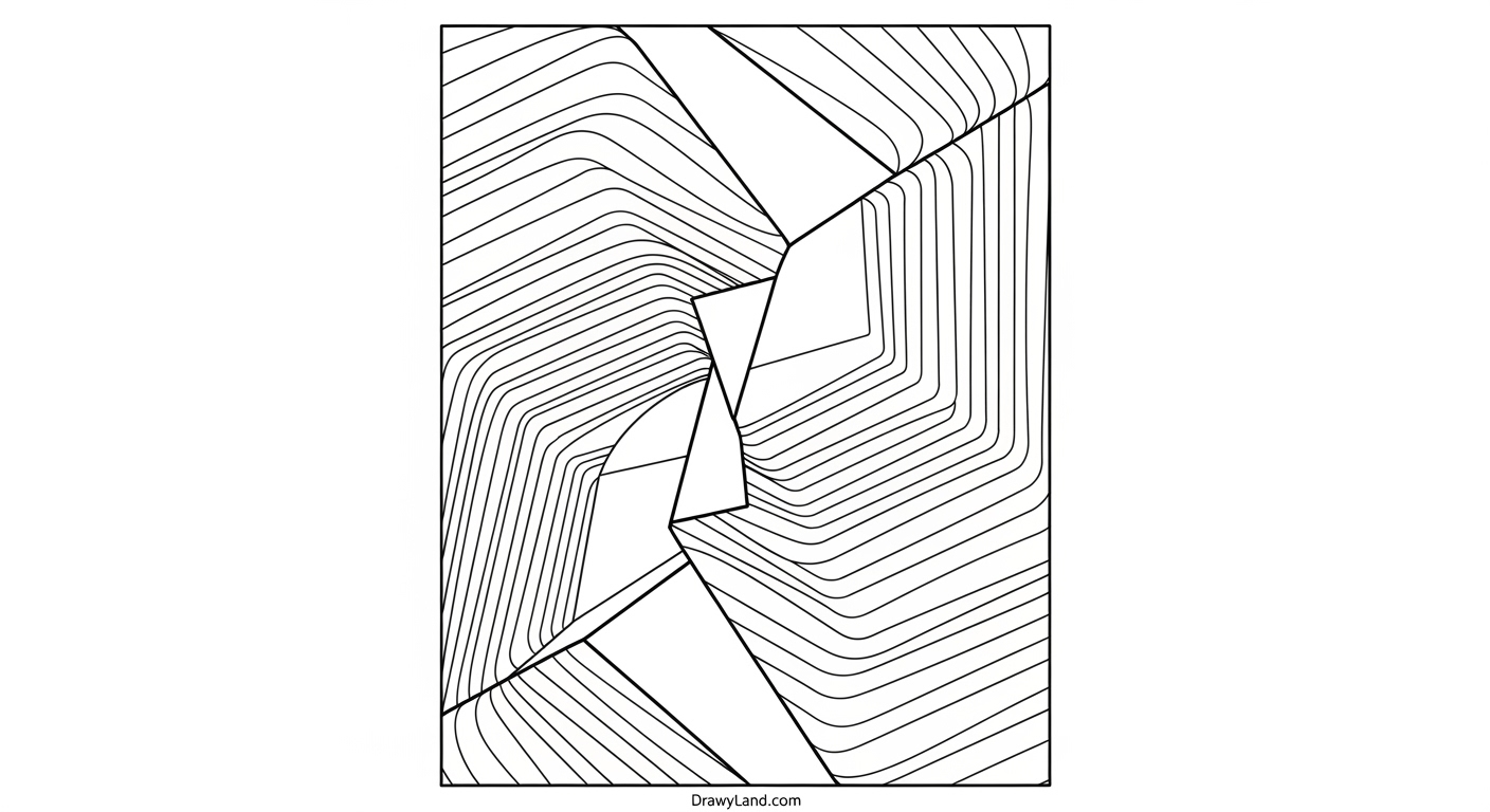 Free Printable Optical Illusions Coloring Pages mind-bending impossible shapes coloring pages