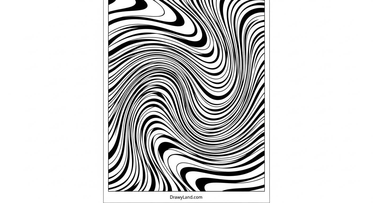 Free Printable Optical Illusions Coloring Pages op art coloring pages to boost visual perception
