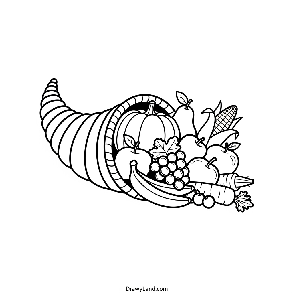 A pilgrim family coloring page showing colonial life