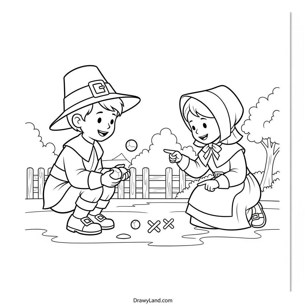 coloring pages pilgrims 7