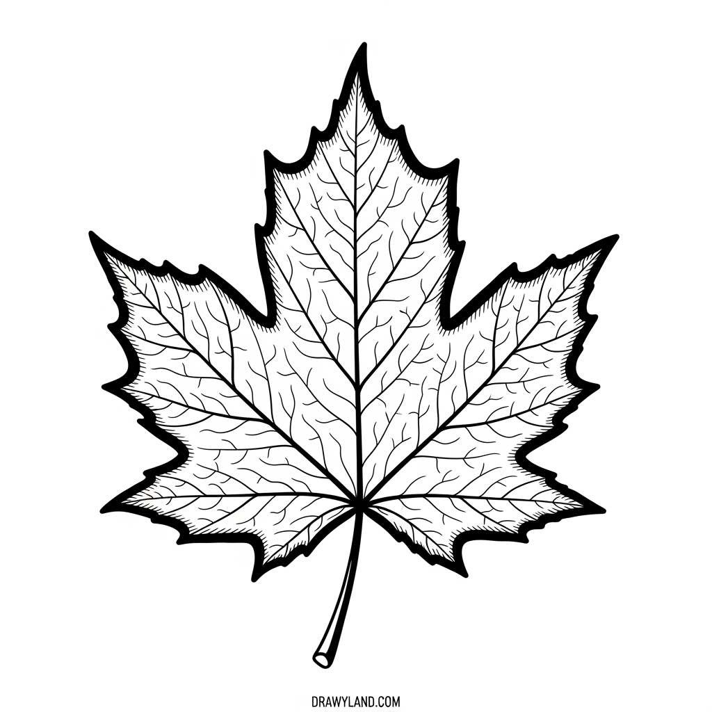 A variety of autumn coloring pages with leaves