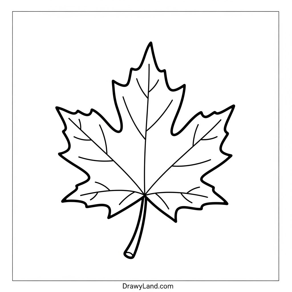 Downloadable coloring pages with leaves for kids