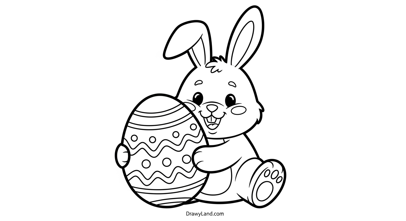 Free Printable Easter Coloring Sheets for Kids Happy Easter coloring sheets with a friendly bunny
