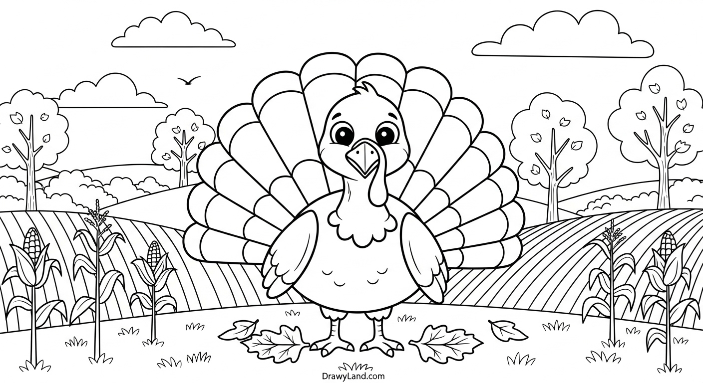 Free Printable November Coloring Sheets for Kids A cute scarecrow and pumpkin patch november coloring page