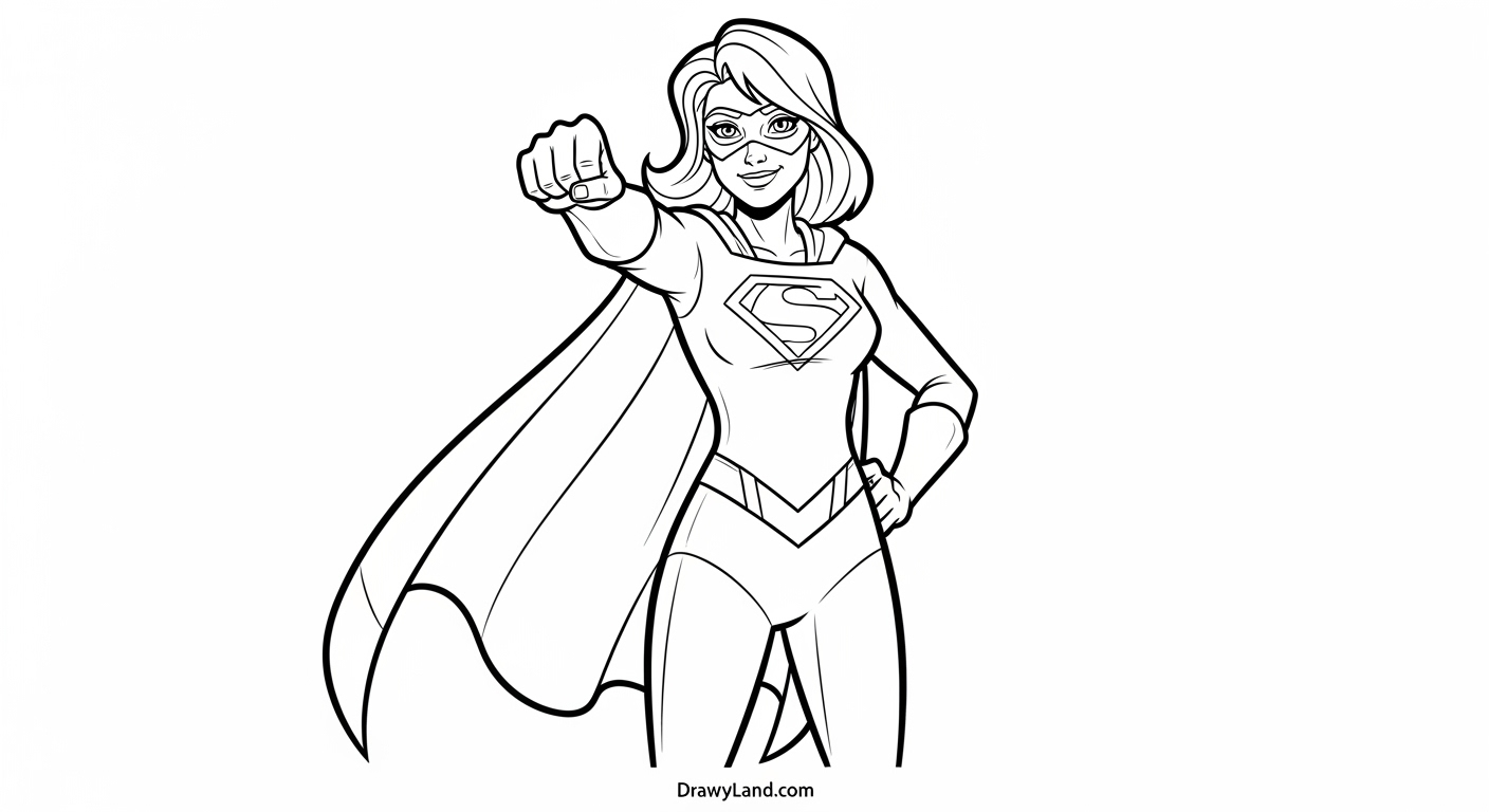 Free Printable Coloring Sheets of Superheroes cute female superhero coloring sheets