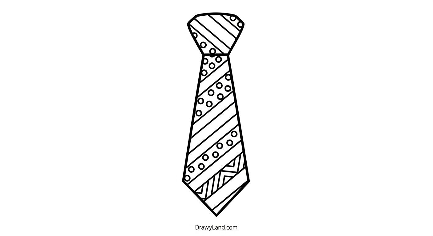 Free Printable Coloring Ties for Kids Happy Father's Day coloring tie template