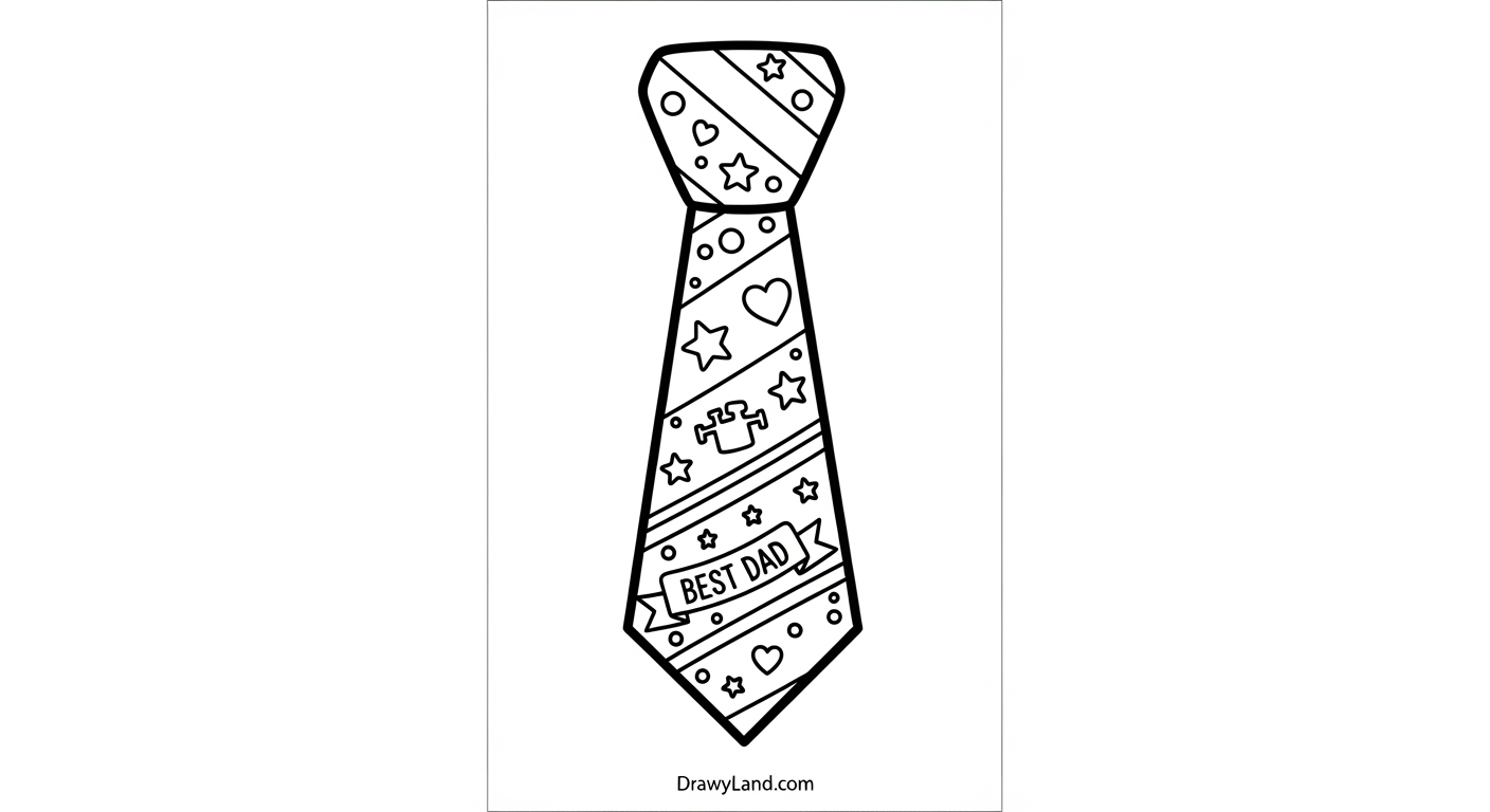Free Printable Coloring Ties for Kids design your own tie pattern coloring activity