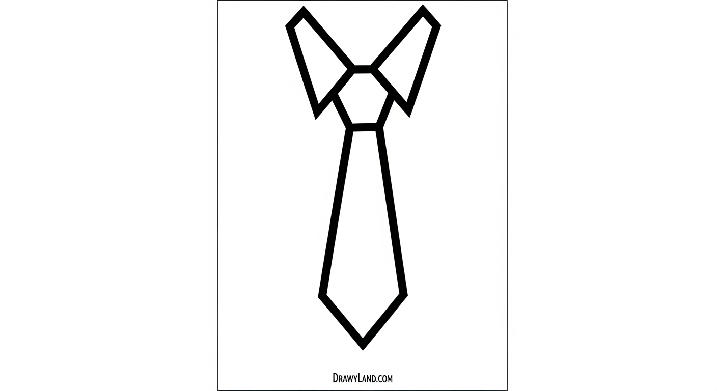 Free Printable Coloring Ties for Kids easy tie coloring pages for preschoolers with crayons