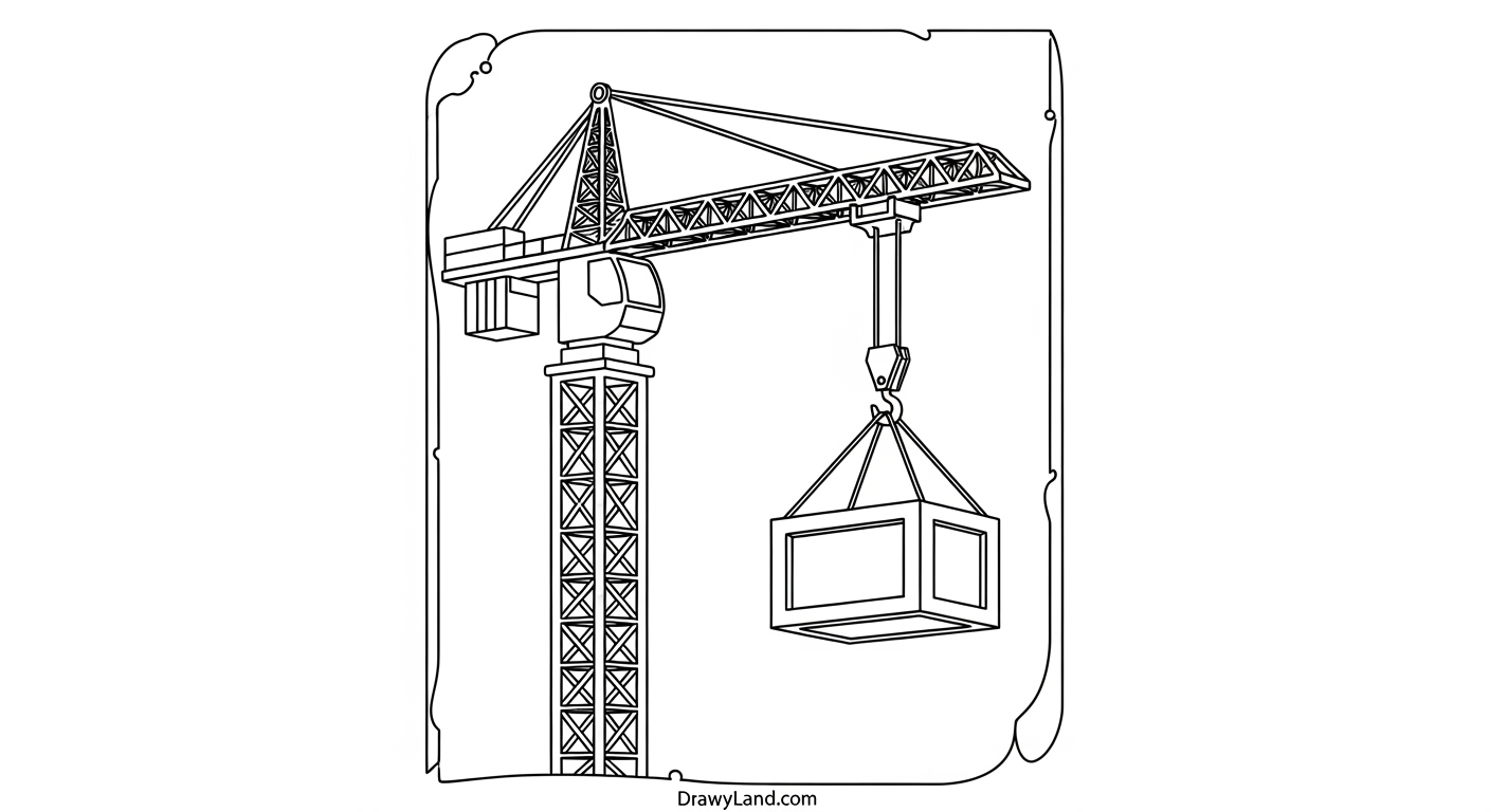 Fun & Free Printable Construction Coloring Pages Cute construction worker with hard hat coloring sheet