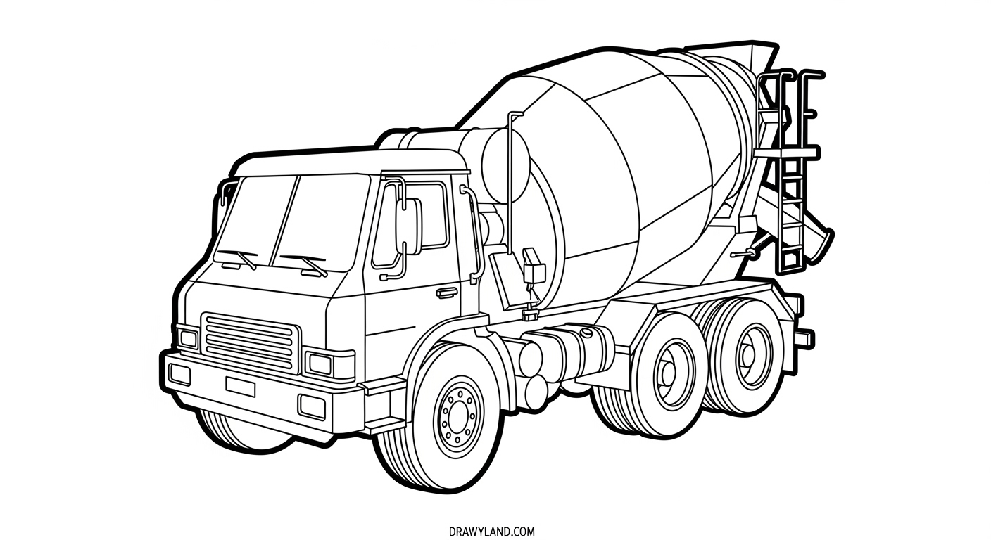 Fun & Free Printable Construction Coloring Pages Builder coloring pages with tools for kids