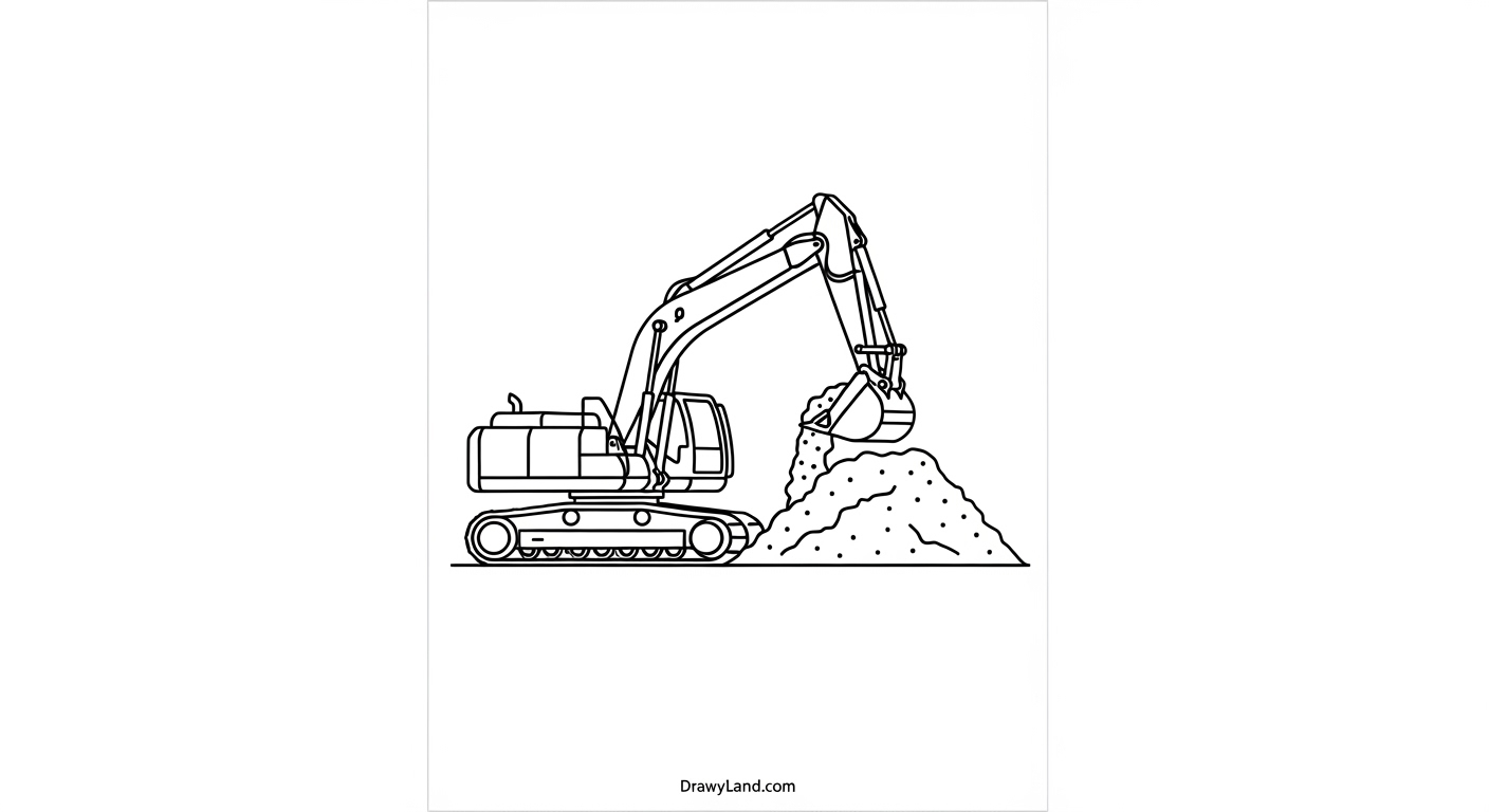 Fun & Free Printable Construction Coloring Pages Free printable bulldozer coloring sheet for preschoolers