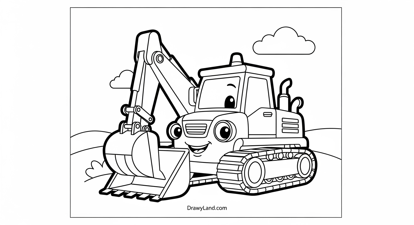 Free Printable Construction Coloring Sheets for Kids a busy construction site coloring sheet