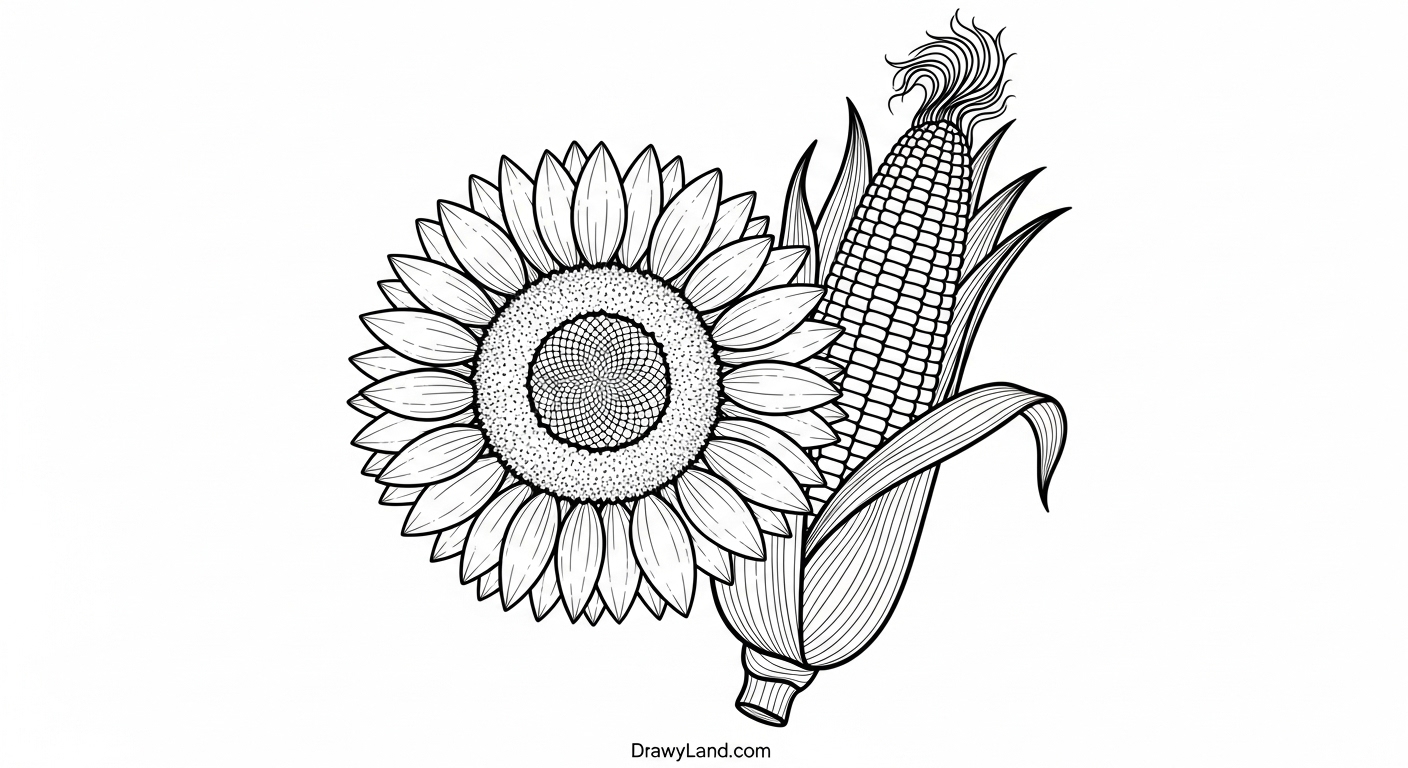 Free Printable Corn Coloring Page for Kids corn coloring page 7