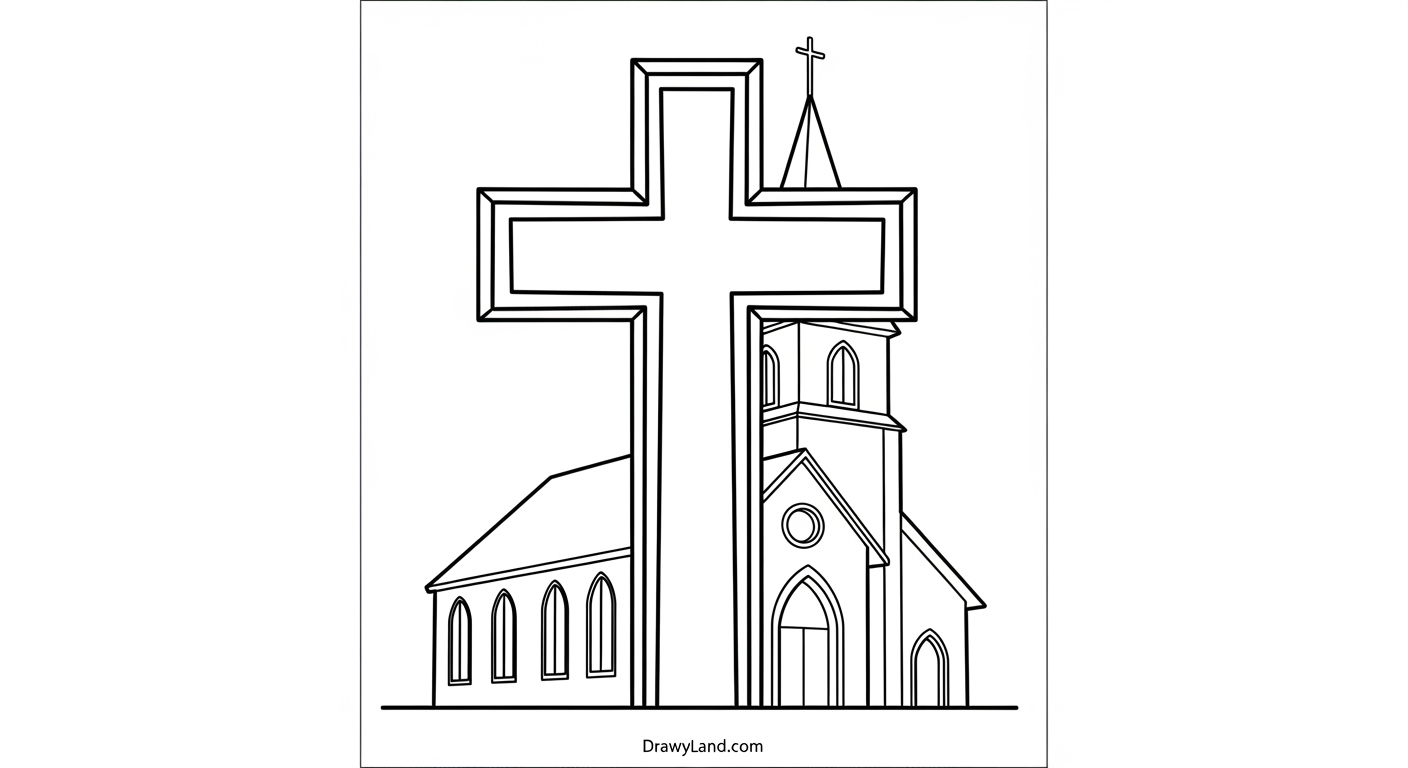 Free Printable Cross Coloring Pages for Kids creative cross coloring pages for Sunday School crafts