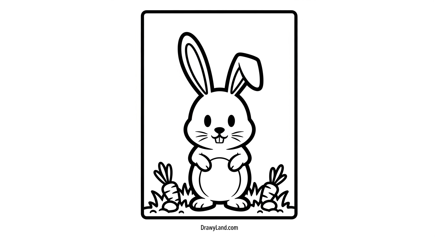 Free Printable Cute Easter Bunny Coloring Pages kawaii easter bunny coloring pages for kids