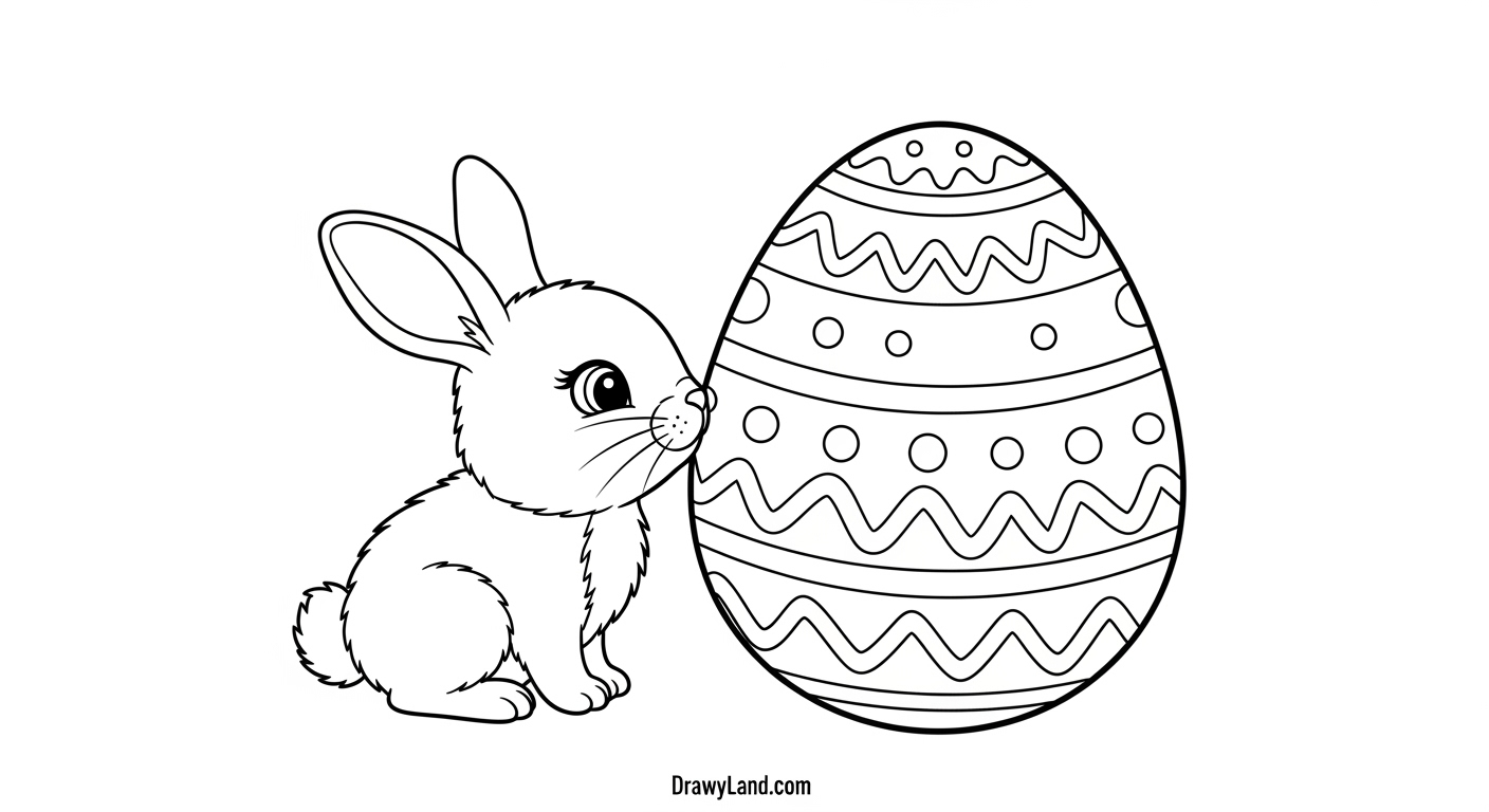 Free Printable Cute Easter Bunny Coloring Pages cute baby easter bunny sleeping coloring sheet