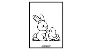 Free Printable Cute Easter Bunny Coloring Pages cute easter bunny coloring pages 7