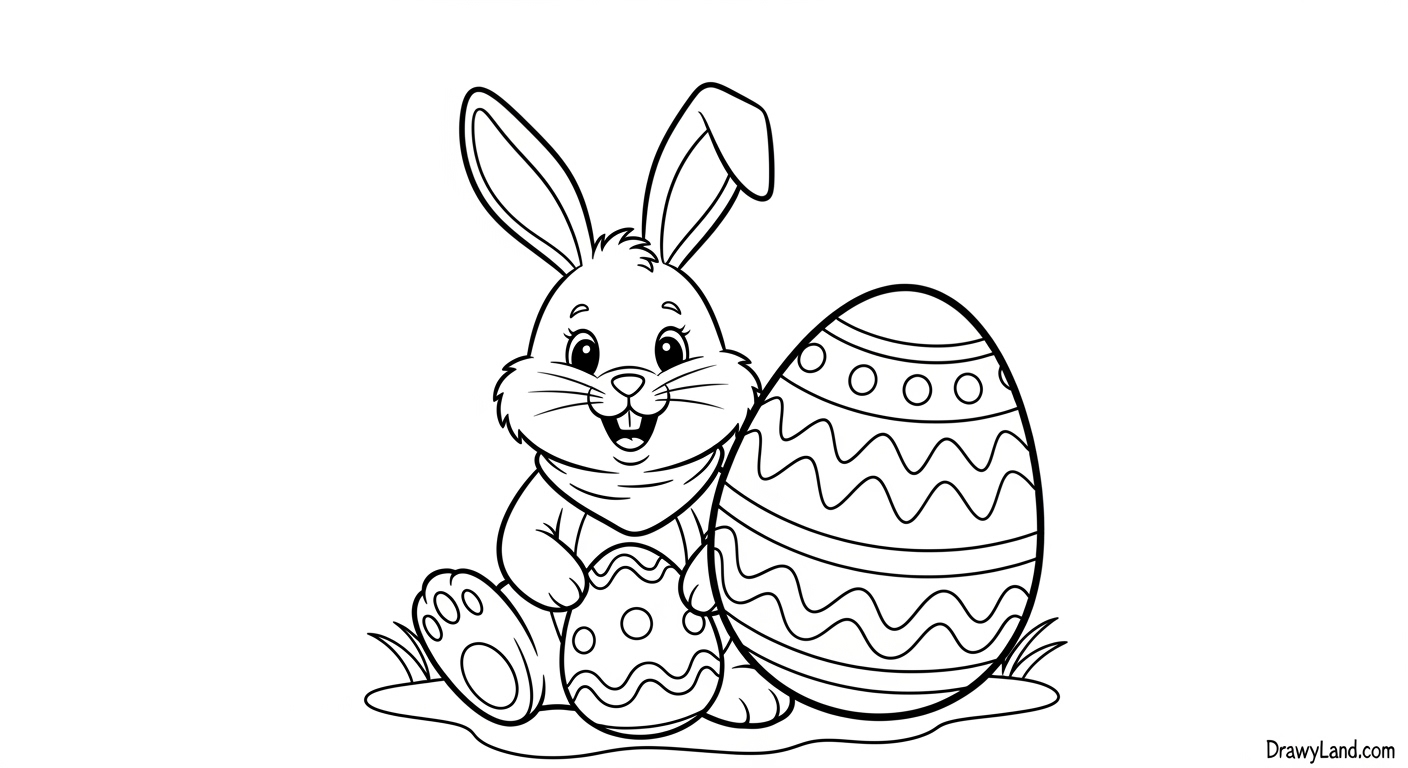 Free Printable Cute Easter Bunny Coloring Pages cute easter bunny coloring pages for spring