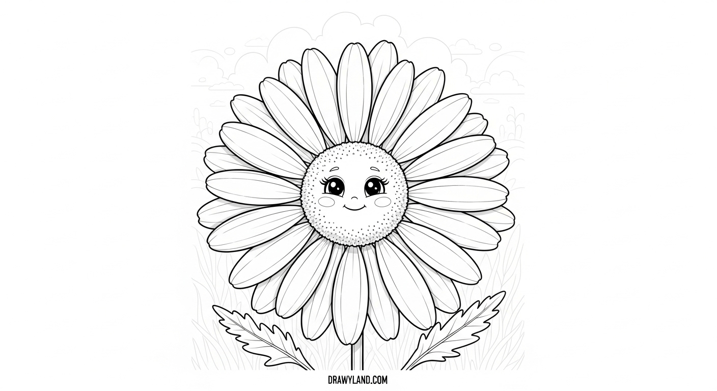 Free Printable Cute Flower Coloring Pages free printable garden coloring pages with flowers