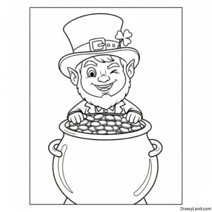 cute leprechaun coloring pages 7