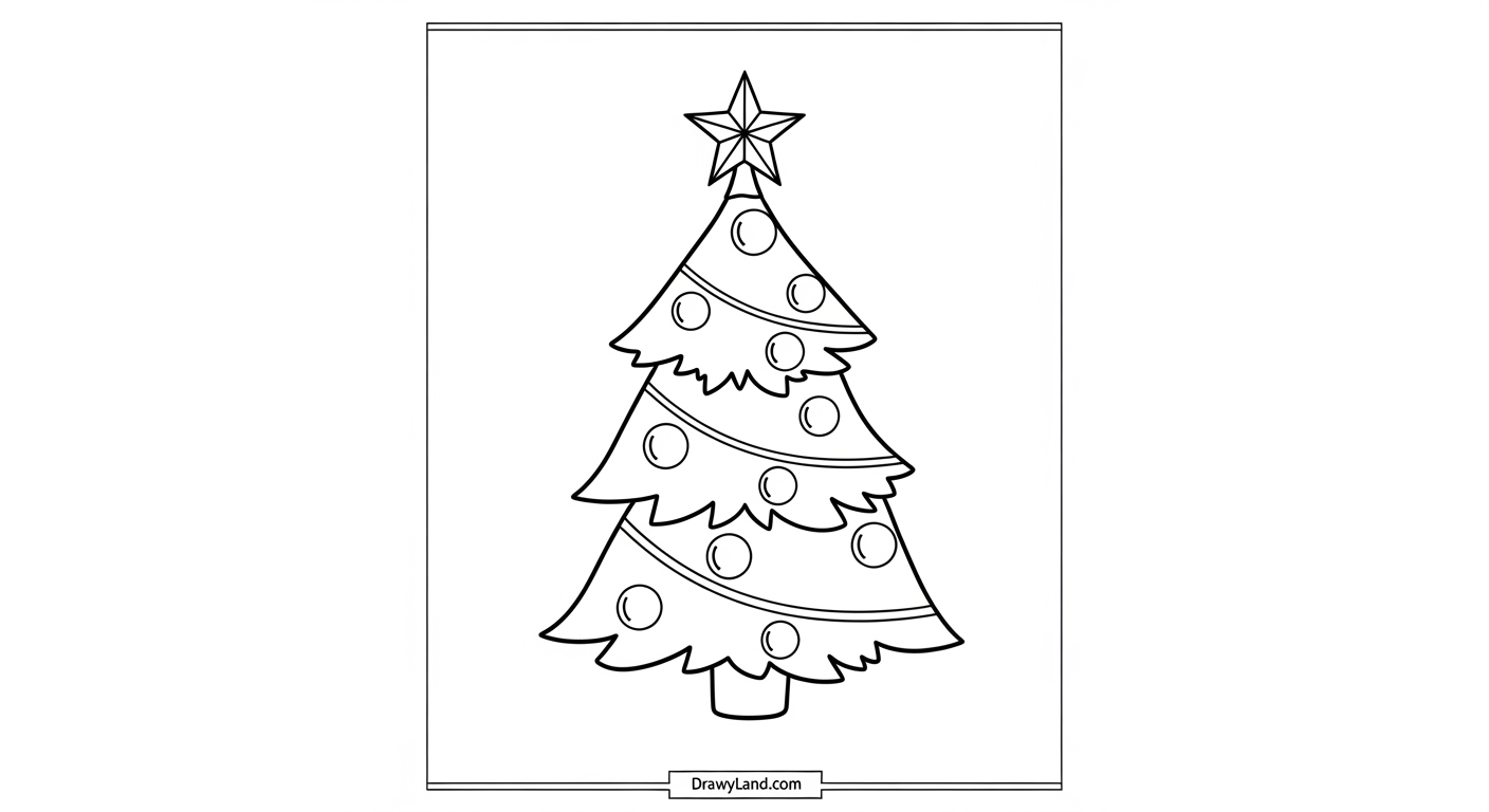 Free Printable December Coloring Pages christmas tree december coloring picture for kids
