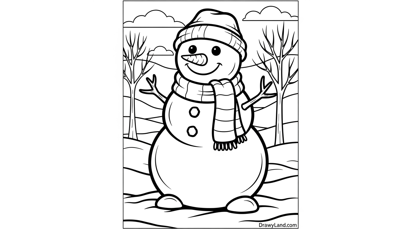 Free Printable December Coloring Pages free printable december coloring page for preschoolers