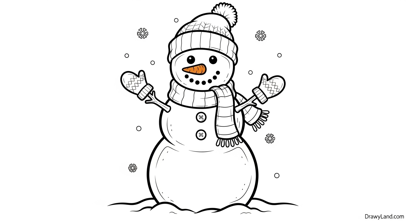 Free Printable December Coloring Pages printable december coloring page with a winter scene