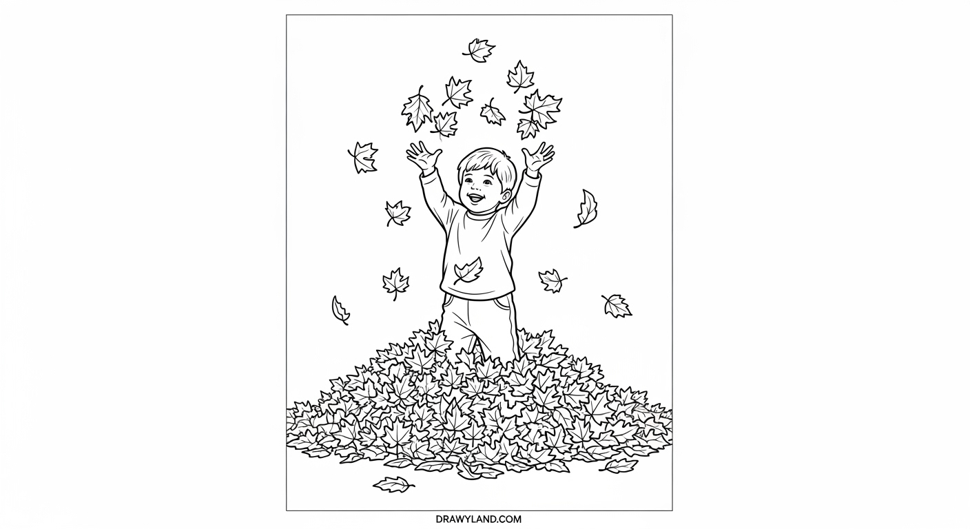 Free Printable Disney Autumn Coloring Pages Cute Bambi in the fall forest printable for preschoolers