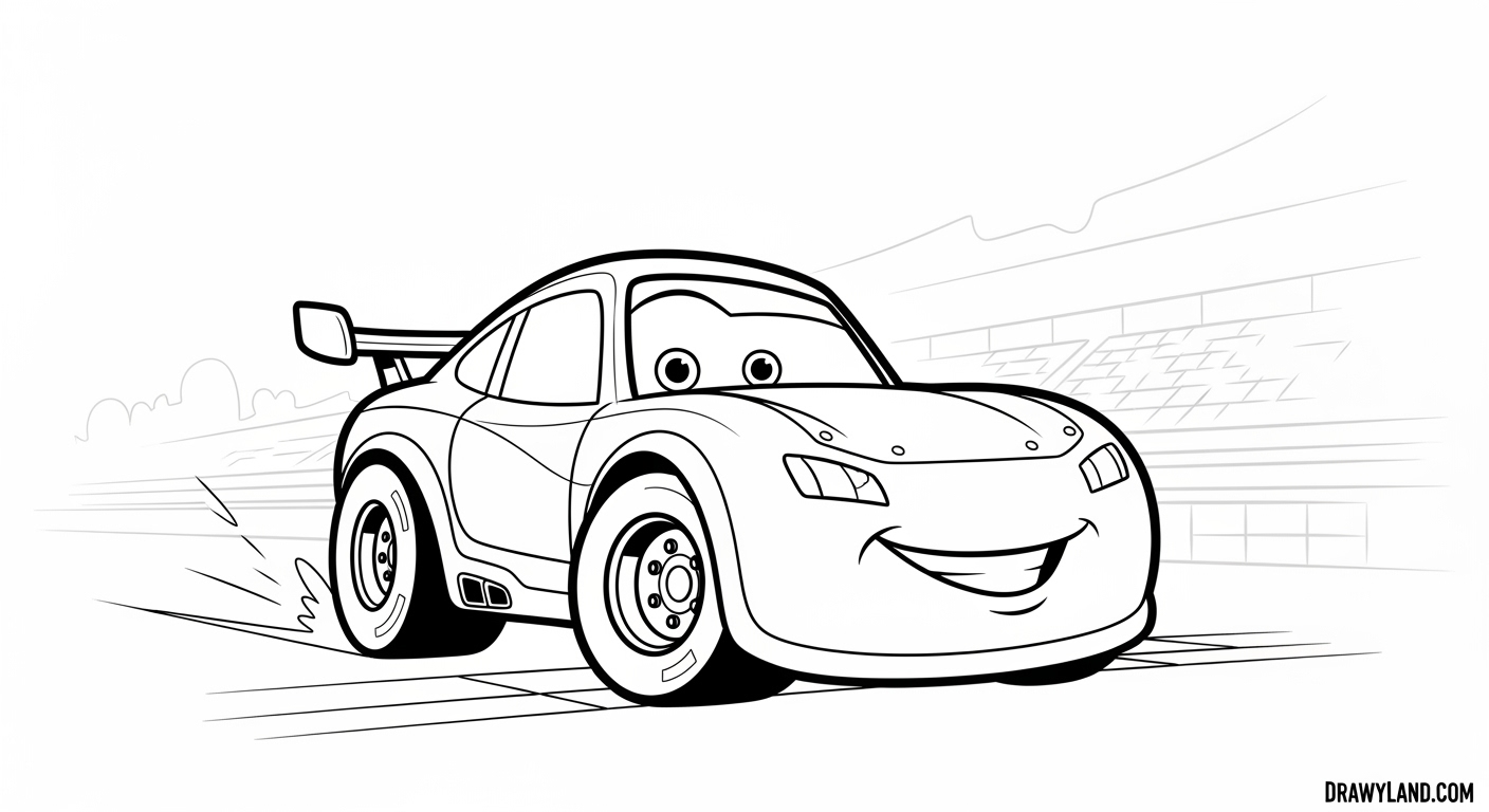 Free Disney Cars Coloring Pages to Print Instantly creative disney cars coloring sheet for art projects