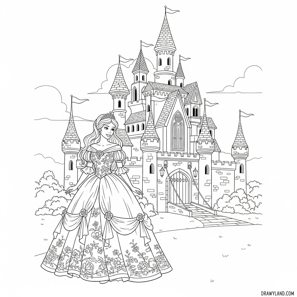 creative disney princess castle art for kids