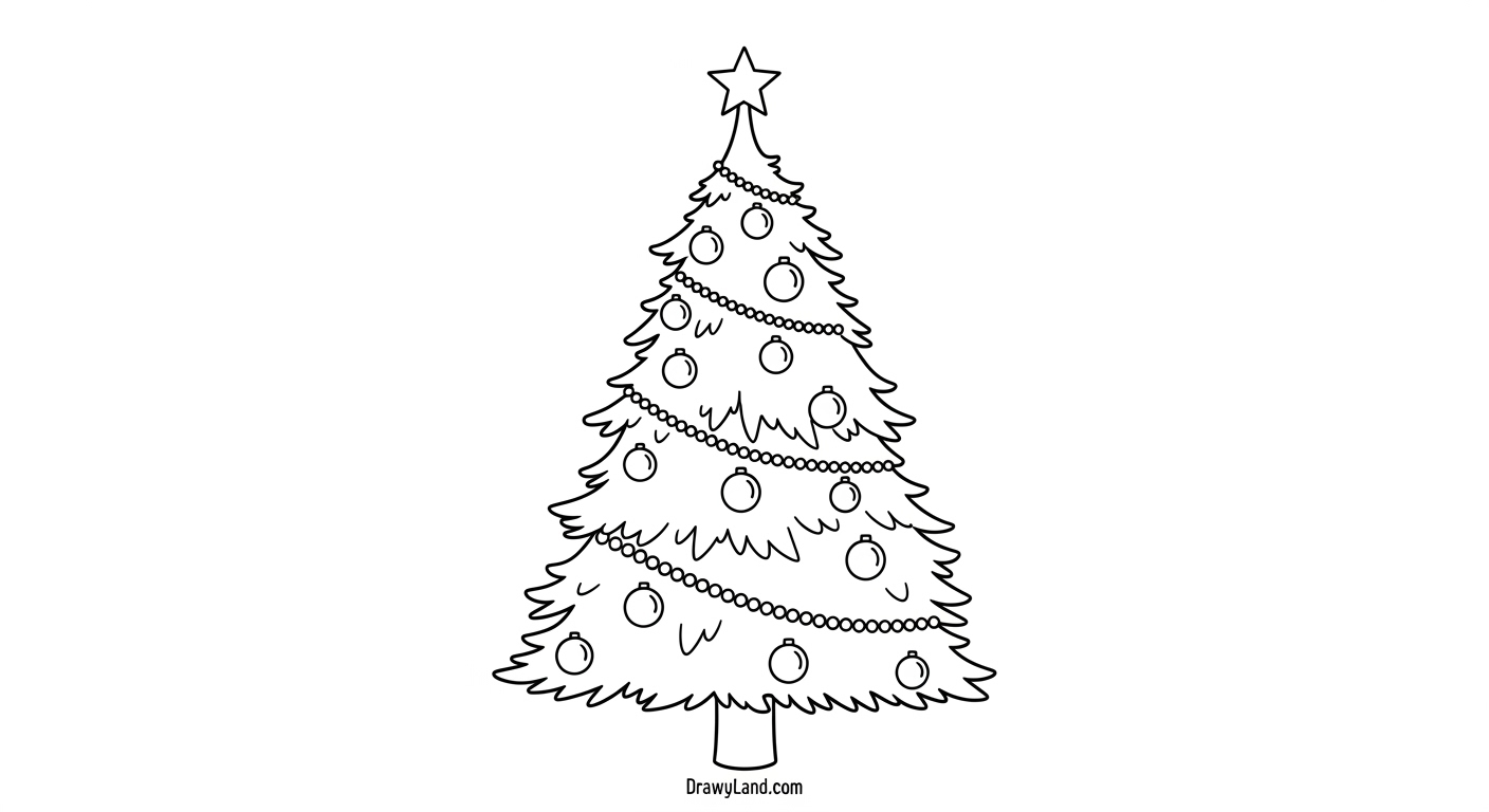 Free Printable Disney Coloring Pictures for Christmas cute Winnie the Pooh christmas tree coloring page