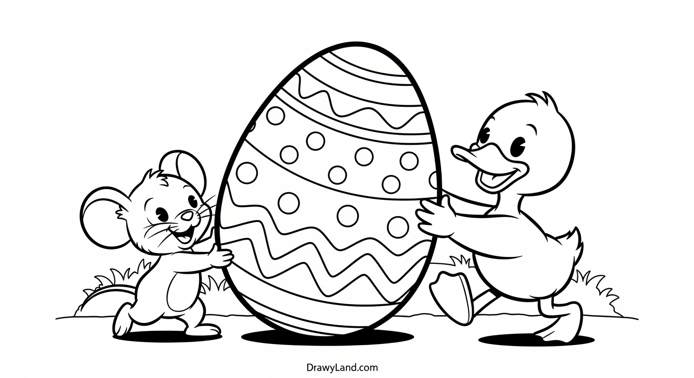 Free Printable Disney Easter Color Pages for Kids Disney characters celebrating Easter coloring activity