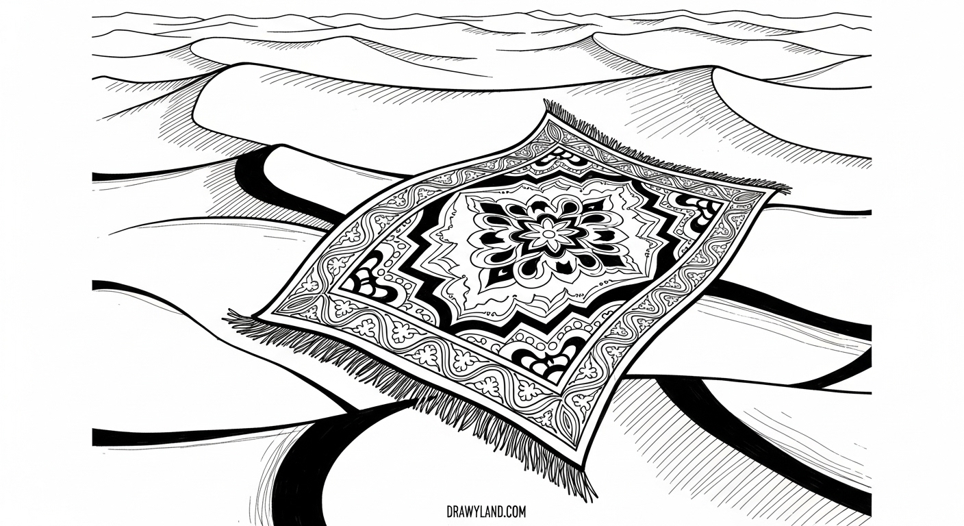 Free Printable Disney Princess Jasmine Coloring Pages jasmine and genie on magic carpet coloring page